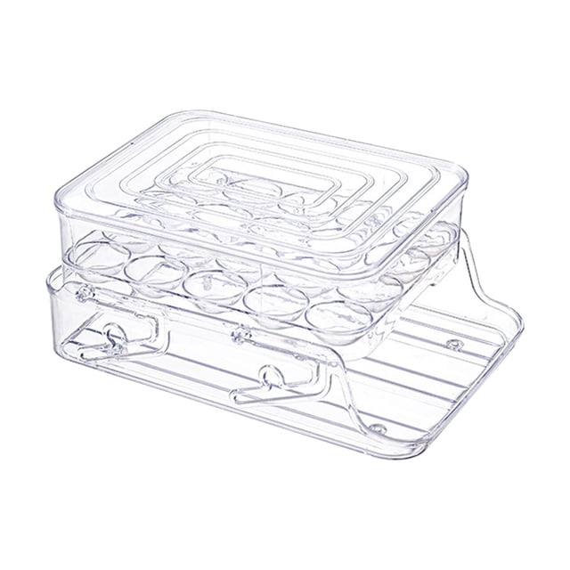 Caja para guardar huevos, bandeja reutilizable para el hogar, bandeja enrollable para guardar huevos. Blanco