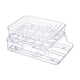 thumbnail image 1 of Organizador de almacenamiento de huevos rodantes, contenedor apilable de gran capacidad para refrigerador. Blanco, 1 of 9
