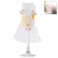 thumbnail image 4 of Juego de 8 copas de vino para boda, decoración para bodas, novias y novios, copas de champán, adornos para fiestas de Año Nuevo, 4 of 9
