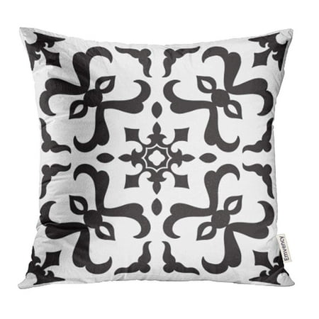 YWOTA Hand Drawing for in Black and White Colors Italian Majolica the Best for Your Pillow Cases Cushion Cover 16x16