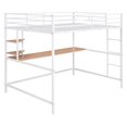 thumbnail image 5 of Metal Loft Bed with Desk and Metal Grid White-1 - Full, 5 of 5