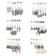 thumbnail image 2 of Pendientes de estilo bohemio Qarigey 3 pares joyería colgante, 2 of 5