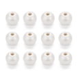 thumbnail image 4 of GUOOL 5x100 Pieces Pearl White Painted Wooden Beads Spacer Beads Jewelry Making 8mm, 4 of 9