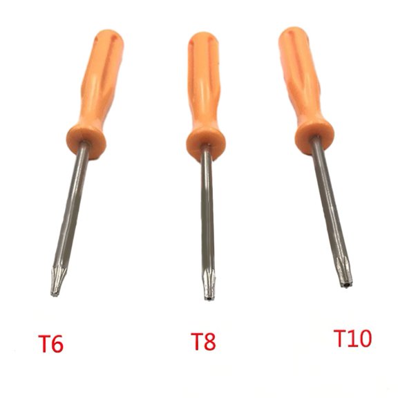 3pcs Torx Screwdriver Set with T6 Solid T8 and T10 Hollow for Game Console Repair