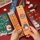 thumbnail image 4 of Lápiz en caja navideña para estudiantes de escuela primaria, escritura, pintura, boceto, juego de lápices HB navideños con borrador, paquete de 6, 4 of 5