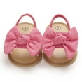 thumbnail image 4 of Baby Girls Bowknot Sandals Summer Non-Slip Soft Sole Princess Casual Beach Sandals, 0-18M, 4 of 8