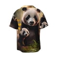 thumbnail image 2 of Fotbe Forest Panda print Short Sleeve Button Down Shirts for Men Casual Summer Beach Wrinkle Free Shirt-XX-Large, 2 of 7