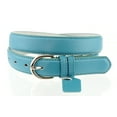 thumbnail image 1 of Eurofashion Women's Basic Genuine Bonded Leather Dressy Belt, Turquoise, Small, 1 of 1