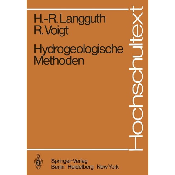 Hochschultext Hydrogeologische Methoden, (Paperback)