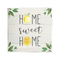 Stupell Industries Sweet Home with Lemons Food & Beverage Painting Unframed Art Print Wall Art, 12 x 12