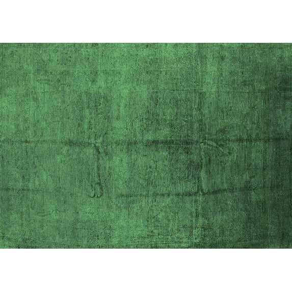 Ahgly Company Indoor Rectangle Oriental Green Industrial Area Rugs, 5' x 7'
