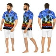 thumbnail image 2 of HAPPY BAY Men's Hawaiian Shirts Short Sleeve Button Down Shirt Men's Tropical Shirts Casual Vacation Summer Party Caribbean Shirts for Men Funny XXL Palm Tree, Blue, 2 of 6