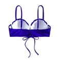 thumbnail image 2 of Ticikt Plus Size Swimwear Floral Pattern Underwire Swimsuit Bikini Top,Color:Blue,Size:XS, 2 of 3