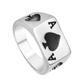 thumbnail image 2 of MasteelfCA 1pc Fashion Titanium Steel Ring Exquisite Finger Jewelry for Man (Steel Color), 2 of 7