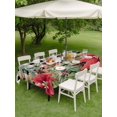 thumbnail image 3 of Outdoor Tablecloth with Umbrella Hole and Zipper, Christmas Rectangle Table Cloth 60x120 Inch Waterproof Tablecloth, Winter Poinsettia Berry Black White Plaid Picnic Table Cover for Patio Camping, 3 of 7