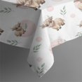 thumbnail image 4 of White Highland Cow Pattern Rectangle Tablecloth 60"x102",Waterproof Polyester Rectangle Table Cloth, Wipeable Spillproof Polyester Tablecloth for Dining, Camping, Indoor and Outdoor, 4 of 6