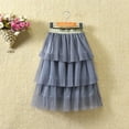 thumbnail image 2 of EnJoCho Mesh A-Line Skirt For Kids Layered Net Party Skirt Summer Girl Half Skirt Three Layered Press Pleated Mesh Half Skirt Princess Wind Short Skirt 1 To 8 Years, 2 of 6