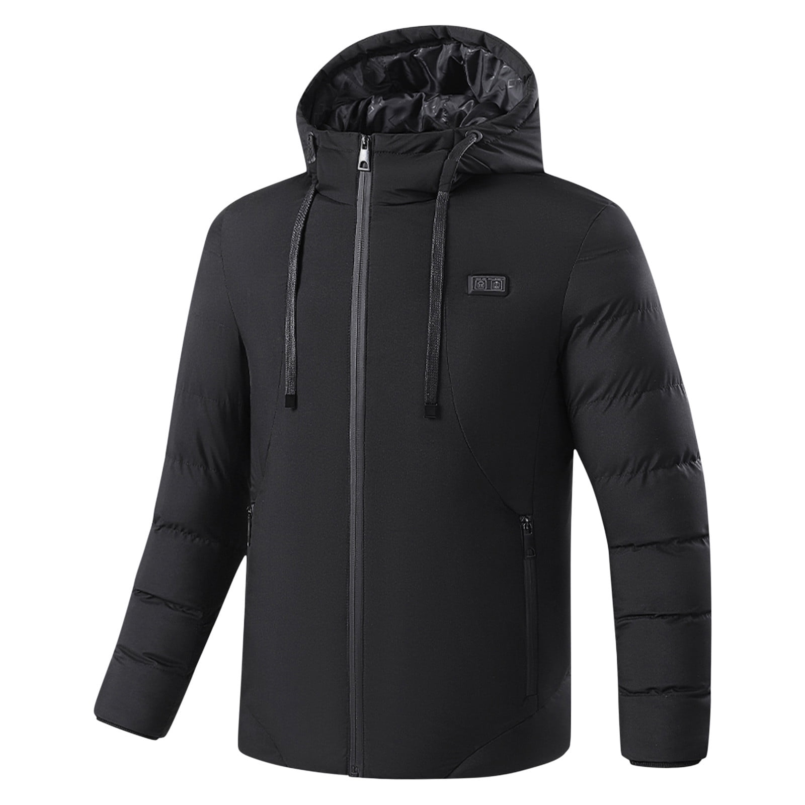 ZRGHAOYLQ Heated Jackets Men Women Waterproof Outdoor Hiking Outerwear 15 Heating Area Electric Heated Jacket Skiing Thermal Hooded Heated Clothing Solid Color Full Zip Winter Coats with Hood