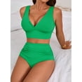 thumbnail image 4 of Asoul High Waisted V Neck Bikini Sets for Womens Tummy Control Two Piece Bathing Suit, 4 of 7
