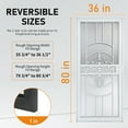 thumbnail image 4 of Grisham Deluxe Steel Security Door,36'' x 80''  Metal Tempered Glass Door Screen Replacement Enter Doors,Storm Door(437-white), 4 of 7