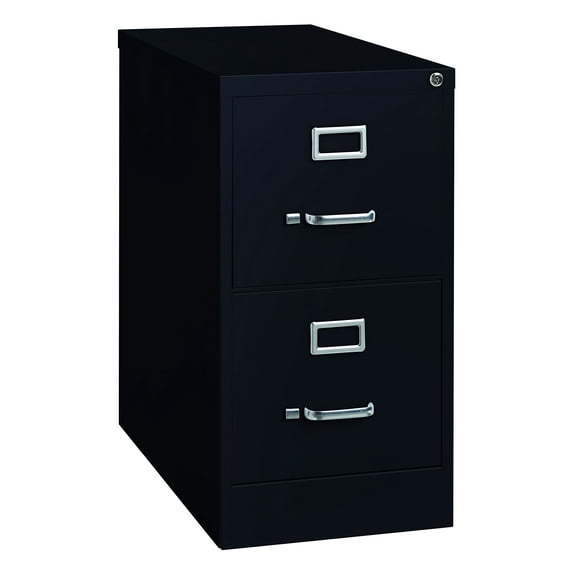 Space Solutions 25" Deep Commercial 2 Drawer Letter Size High Side Vertical File Cabinet Color: Black CA3