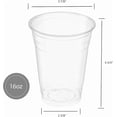 thumbnail image 3 of 16 Ounce Crystal Clear PET Cups for Iced Coffee, Cold Drinks, Slush, Smoothy's, Slurpee, Party's, Plastic Disposable Cups (100), 3 of 4