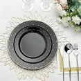 thumbnail image 5 of 10 Black 10" Round Plastic Dessert Plates Gold Dotted Rim Party Events Supplies, 5 of 6