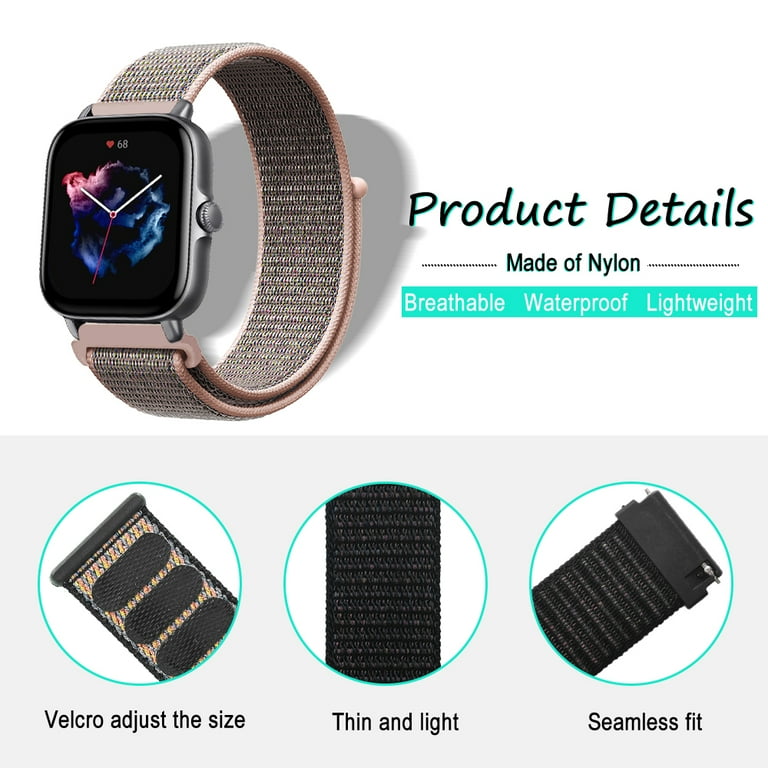 Wanme Silicone Bands for Amazfit GTS 4 / GTS 4 Mini / GTS 3 / GTS 2 / GTS  2e / GTS 2 mini, 20mm Quick Release Soft Breathable Sport Replacement Watch