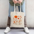 thumbnail image 2 of Stylish Canvas Tote Bag with Vibrant Orange and Pink Splash Design - Perfect for Shopping Travel and Parties, 2 of 4