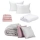 thumbnail image 1 of Edredón Doble Vista Queen Size Couzy + Sábanas Royal Rosa + Cubre colchón Cloud + Almohada Royal Twin, 1 of 8