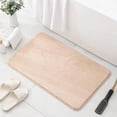thumbnail image 2 of Alfombra de baño Voofly de felpa, absorbente de agua, color canela claro, 2 of 8