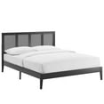 thumbnail image 2 of Sirocco Rattan and Wood Queen Platform Bed in Black, 2 of 11