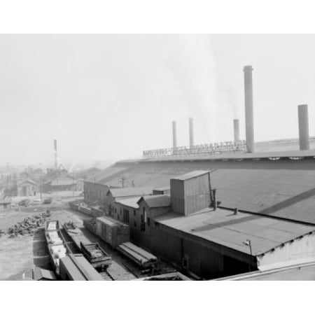 Steel Buildings USA Pennsylvania Harrisburg elevated view of Steel Corporation buildings Canvas Art - (24 x 36) ()