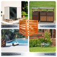 thumbnail image 3 of Pool Equipment Enclosure 36" W x 36" H, 3 - Panel Yellow Wooden Fence for Air Conditioner, Backyard, Garden, Outdoor Spaces Use, 3 of 7