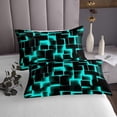 thumbnail image 3 of Erosebridal Gradient Checkered Bedspread Sets Twin Size,Buffalo Stereoscopic Bed Quilt,Geometry Decor,Breathable,2pcs, 3 of 5