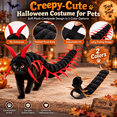 thumbnail image 3 of Cat Centipede Costume Halloween Pet Clothes, Plush Caterpillar Insect Outfit with Adjustable Straps, Funny Bug Cosplay Costume for Cats, Small Dogs and Holiday Parties, 3 of 8