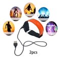 thumbnail image 1 of DYNWAVECA 2Pcs Rechargeable LED Armbands High Visibility Runners Accessories Bracelet Gift Orange, 1 of 8