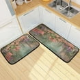 thumbnail image 7 of 2-Piece Kitchen Rugs Set Non-Slip Mats Carpet Floor for Kitchen, Bathroom (19.7"x27.6" & 19.7"x47.2") Enchanted Flowers Painting, 7 of 7