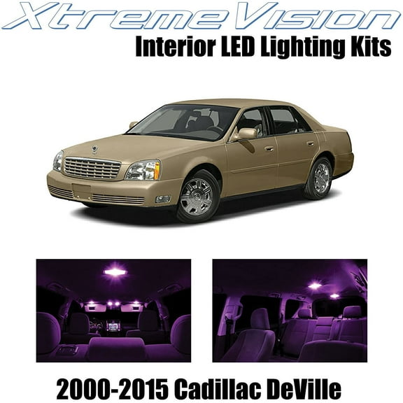 XtremeVision Interior LED for Cadilac DeVille 2000-2005 10 pcs Pink Interior LED Kit   Installation Tool
