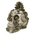 thumbnail image 4 of Mad Max Geared Mohawk Steampunk Cyborg Clockwork And Pipes Punk Skull Figurine, 4 of 9