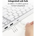 thumbnail image 4 of Macally Wired Keyboard for Mac with USB Hub (2X USB-A / 1x USB-C) - Compatible Backlit Apple Keyboard with Dual Interface - Auto OS Detection for Mac, MacBook, iMac, PC, Android, iPad, iOS - Silver, 4 of 8