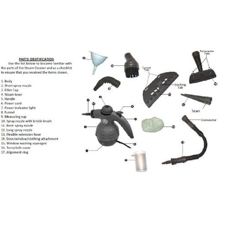 Handheld Multi-Purpose Pressurized Steam Cleaner for Stain  
