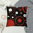 thumbnail image 2 of COMIO Red and Black Abstract Throw Pillow Covers Decor, Decorative Throw Pillow Cover Modern Geometric Square Cushion Cases, Pillows Covers Fabric for Bedroom Sofa Patio, 2 of 5