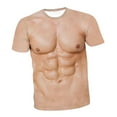 thumbnail image 3 of letairis 3D Print Patterned Men's Muscle T Short Shirt Neck Round Sleeve  Halloween Style 2 XS, 3 of 6