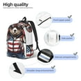 thumbnail image 3 of Rocae Patriotic Boxing Bear Art for Canvas College Laptop Backpack for Men Women -Small, 3 of 5