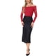 thumbnail image 2 of INSPIRAR CHIC Blusa de Encaje Floral para Mujeres con Mangas Largas Transparentes Off Shoulder Talla XS Roja, 2 of 6