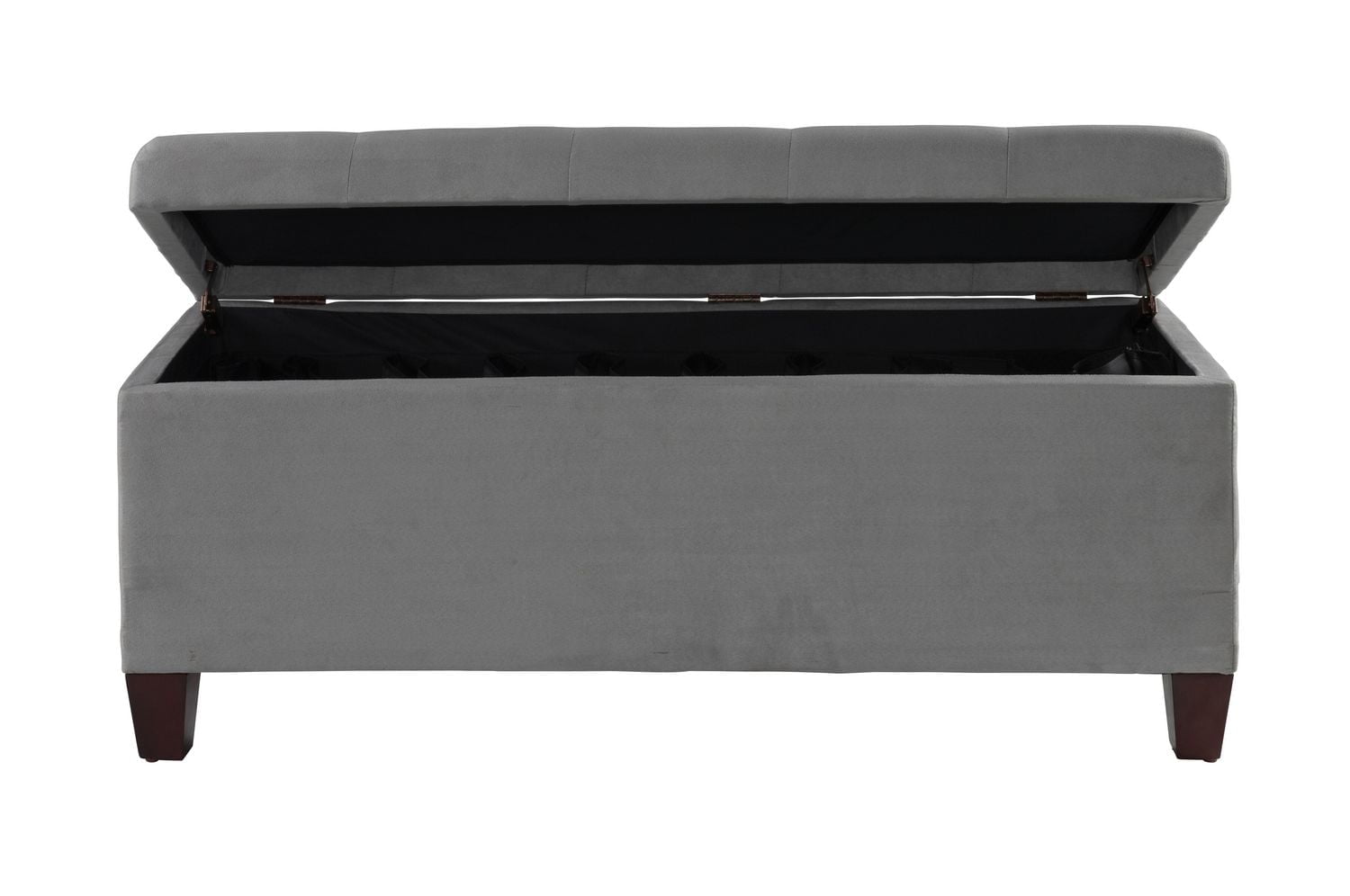 Pouf de rangement pour chaussures Charlotte gris