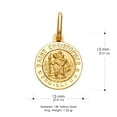thumbnail image 3 of 14K Yellow Gold St. Christopher Protect Us Religious Charm Pendant with 0.6mm Box Chain Necklace - 20", 3 of 4