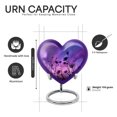 thumbnail image 2 of Yatskia Purple Daisy Urn for Ashes Adult Male, Small Urns for Human Ashes Keepsake, Mini Funeral Urns for Human Ash Adult Female, (Heart Pack of 1, 3 Inch), 2 of 8