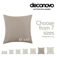 thumbnail image 3 of Deconovo Large Pillow Covers Solid Burlap Faux Linen Square Cushion Covers for Bed Couch Sofa 24 x 24 inch Taupe Set of 2, 3 of 4